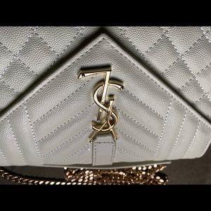 YSL CLASSIC MONOGRAM FLAP FRONT WALLET